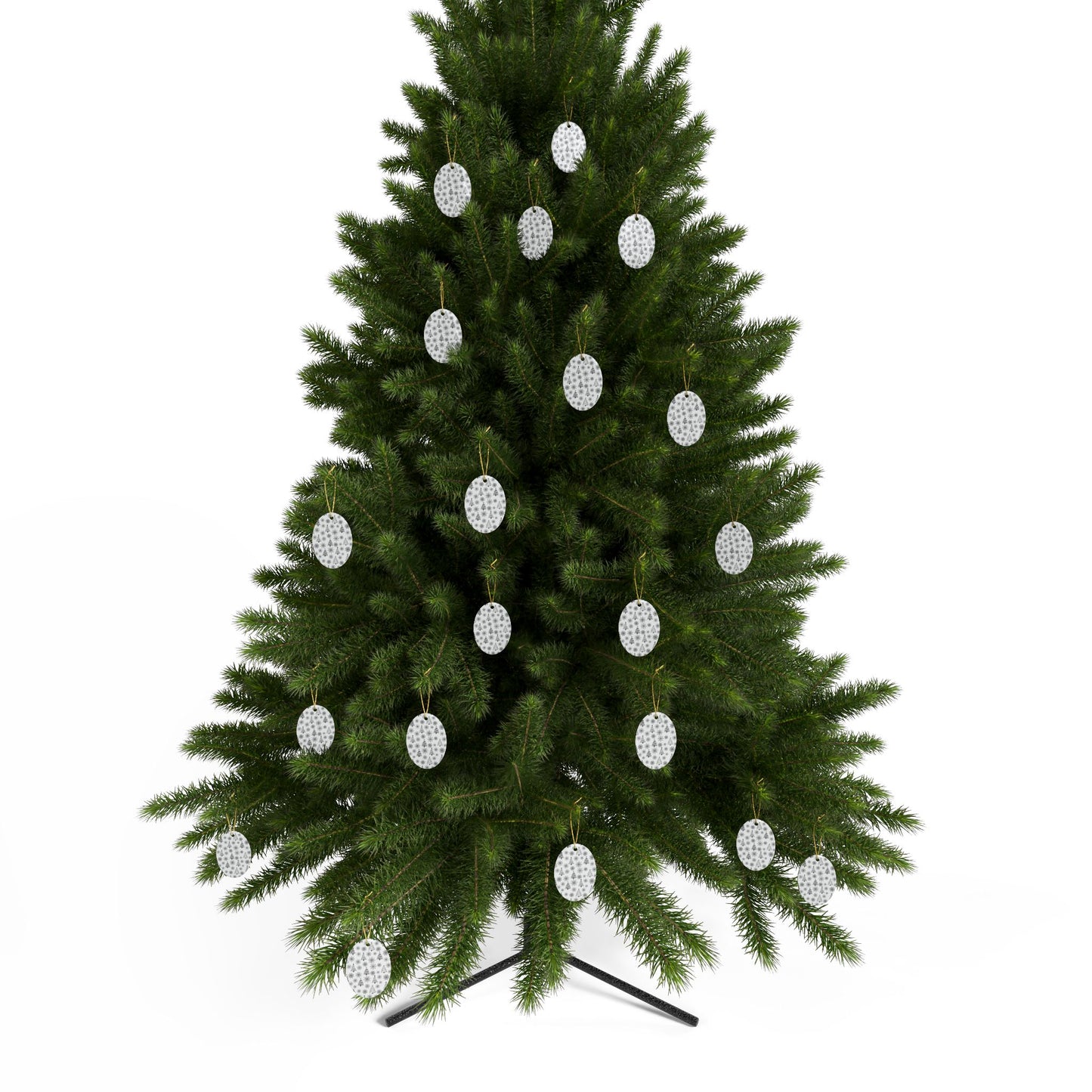 Ceramic Christmas Ornaments | Heart-Shaped Holiday Decor, Rustic Tree & Snowflake Design, Home Decoration, Gift for All Occasions