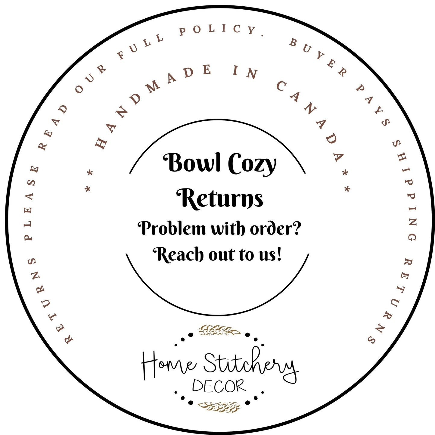 Soup Bowl Cozy Reversible Black and Cream Cotton Microwave Soup Bowl Cozy