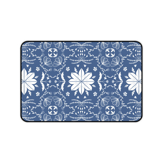 Floral Pattern Desk Mat - Elegant Office Decor for Home and Work