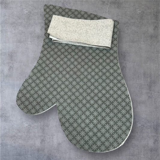 Grey Oven Mitt Sewing Kit- Makes 1 Mitt