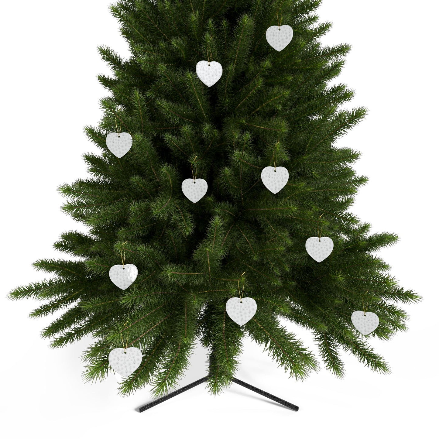 Heart-Shaped Ceramic Ornaments, Holiday Decor, Christmas Gift, Tree Decorations, Keepsakes, Festive Home Accents