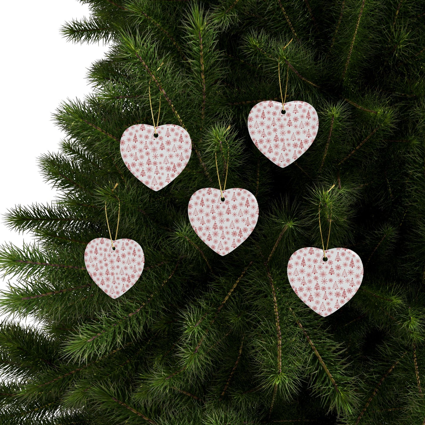 Heart-Shaped Holiday Ceramic Ornaments, Festive Tree Decorations, Customizable Gift, Christmas Decor, Unique Keepsakes, Seasonal Home [...]