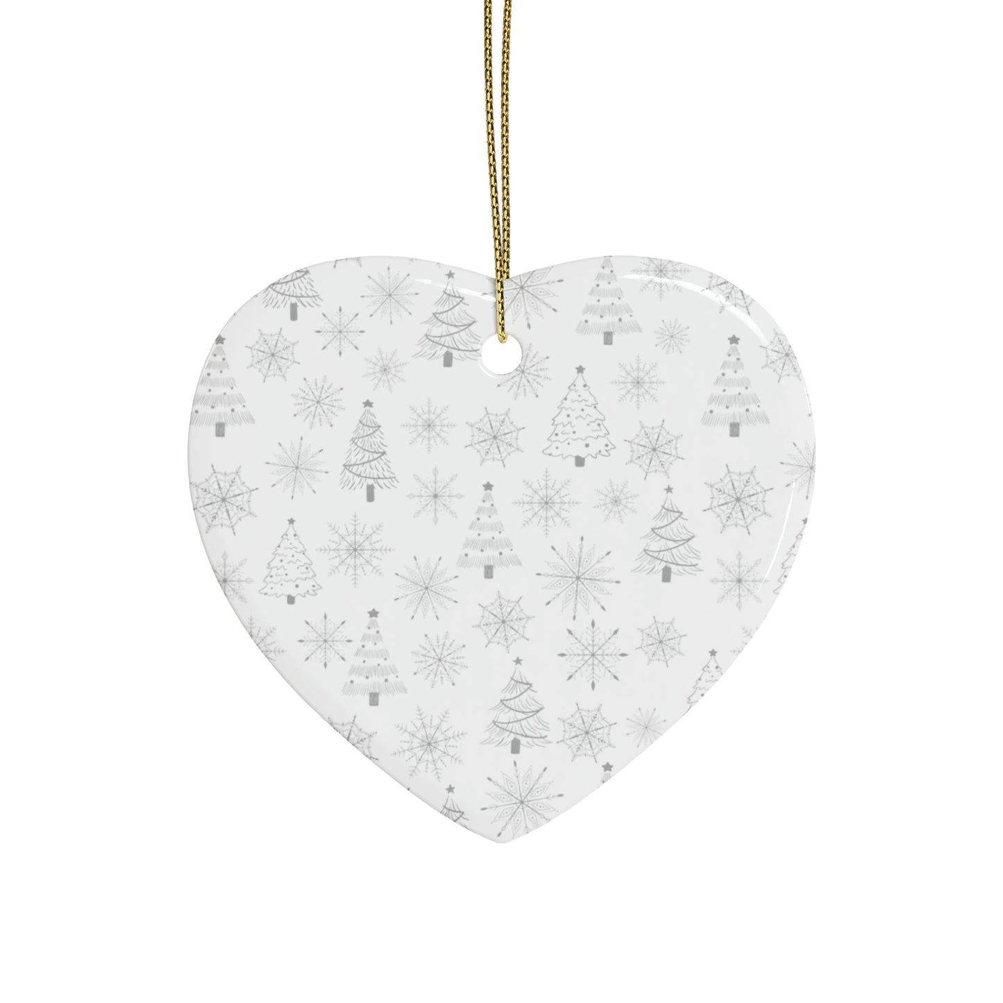 Heart-Shaped Ceramic Ornaments, Holiday Decor, Christmas Gift, Tree Decorations, Keepsakes, Festive Home Accents