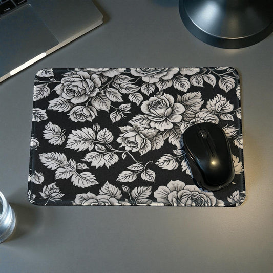 Grey Roses Mouse Pad