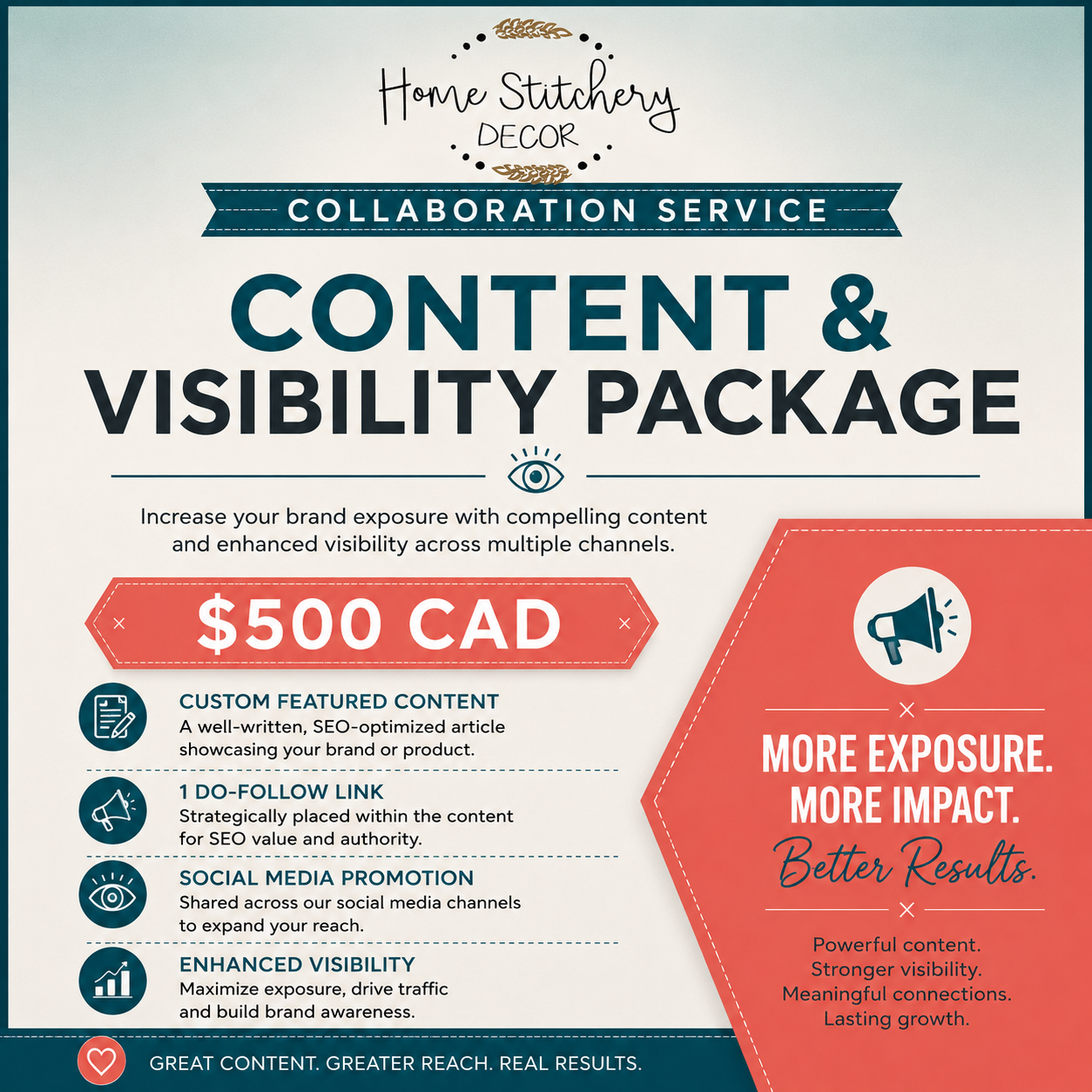 Content + Visibility Package