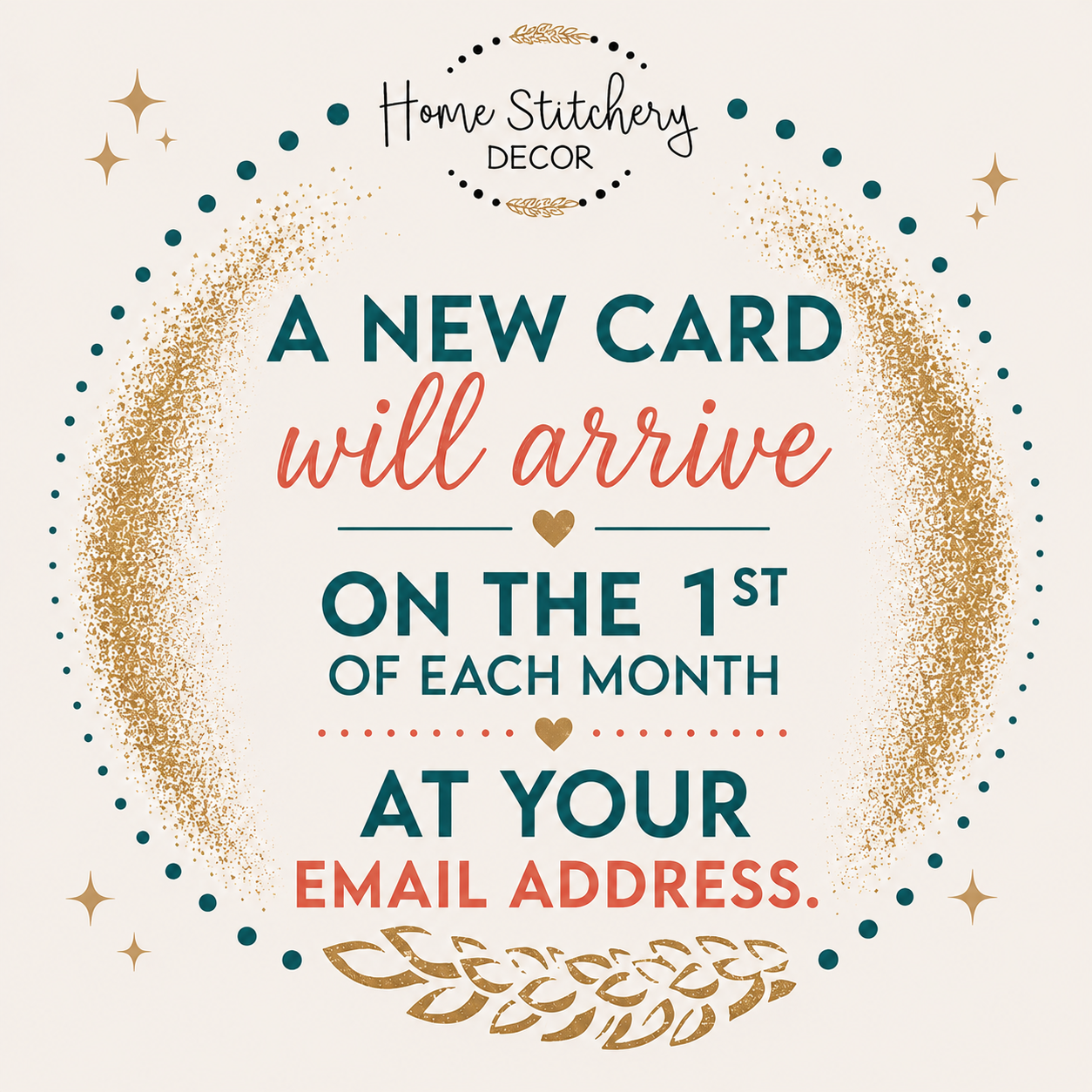 Home Stitchery Decor Card of the Month Club – 12 Months