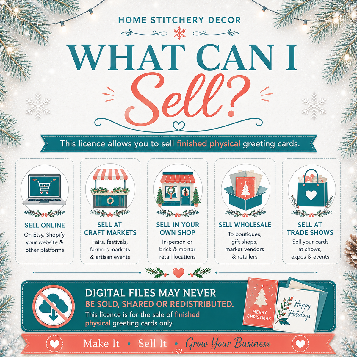 Commercial Use License - Home Stitchery Decor Card Designs