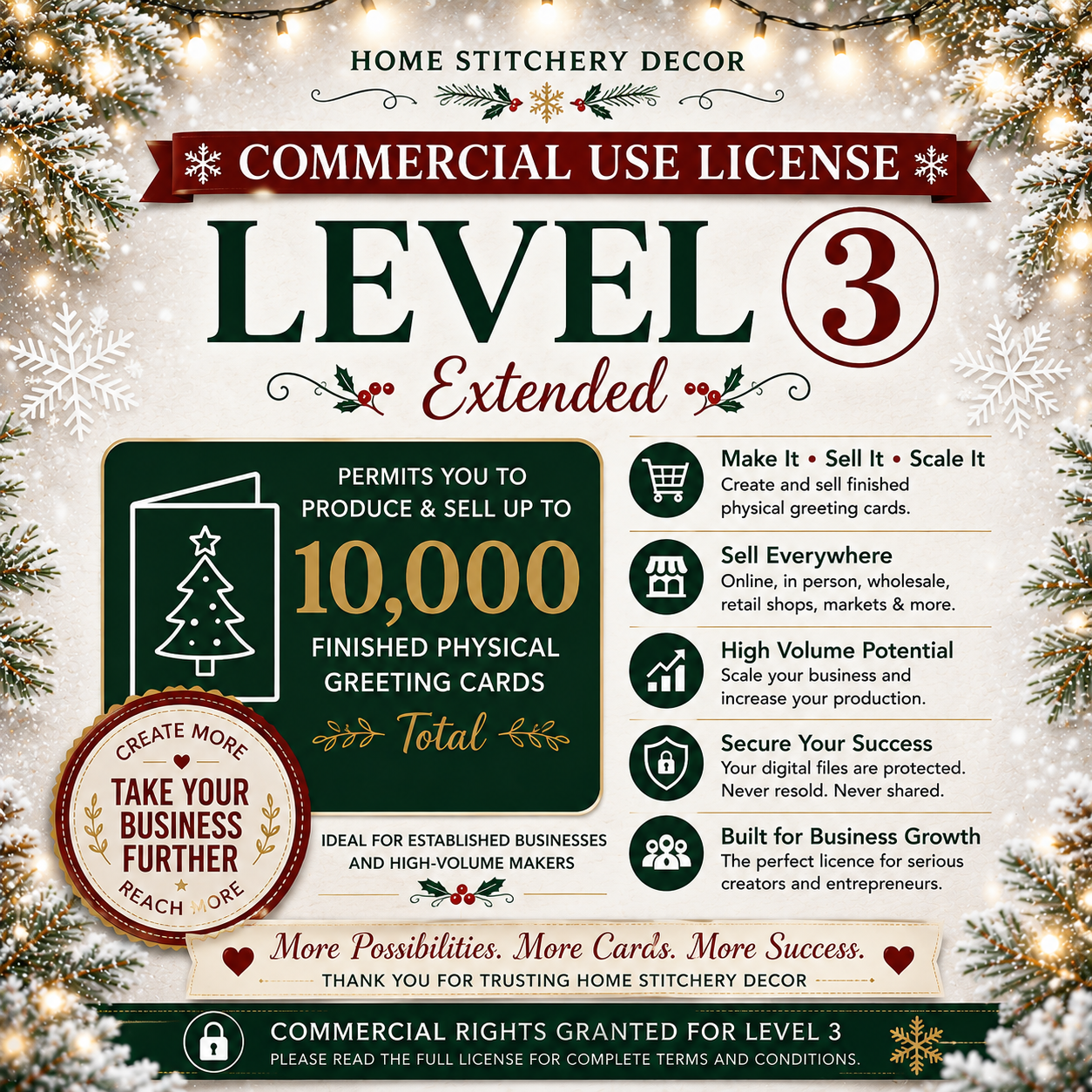 Commercial Use License - Home Stitchery Decor Card Designs
