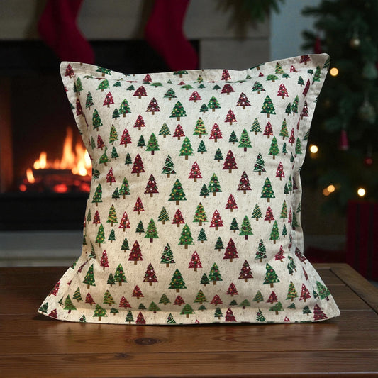 Christmas Tree Pillow Cotton Pillow Sham - Insert sold separately