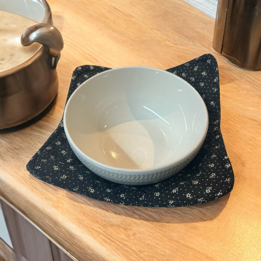 Black Microwave Soup Bowl Cozy - 100% Cotton