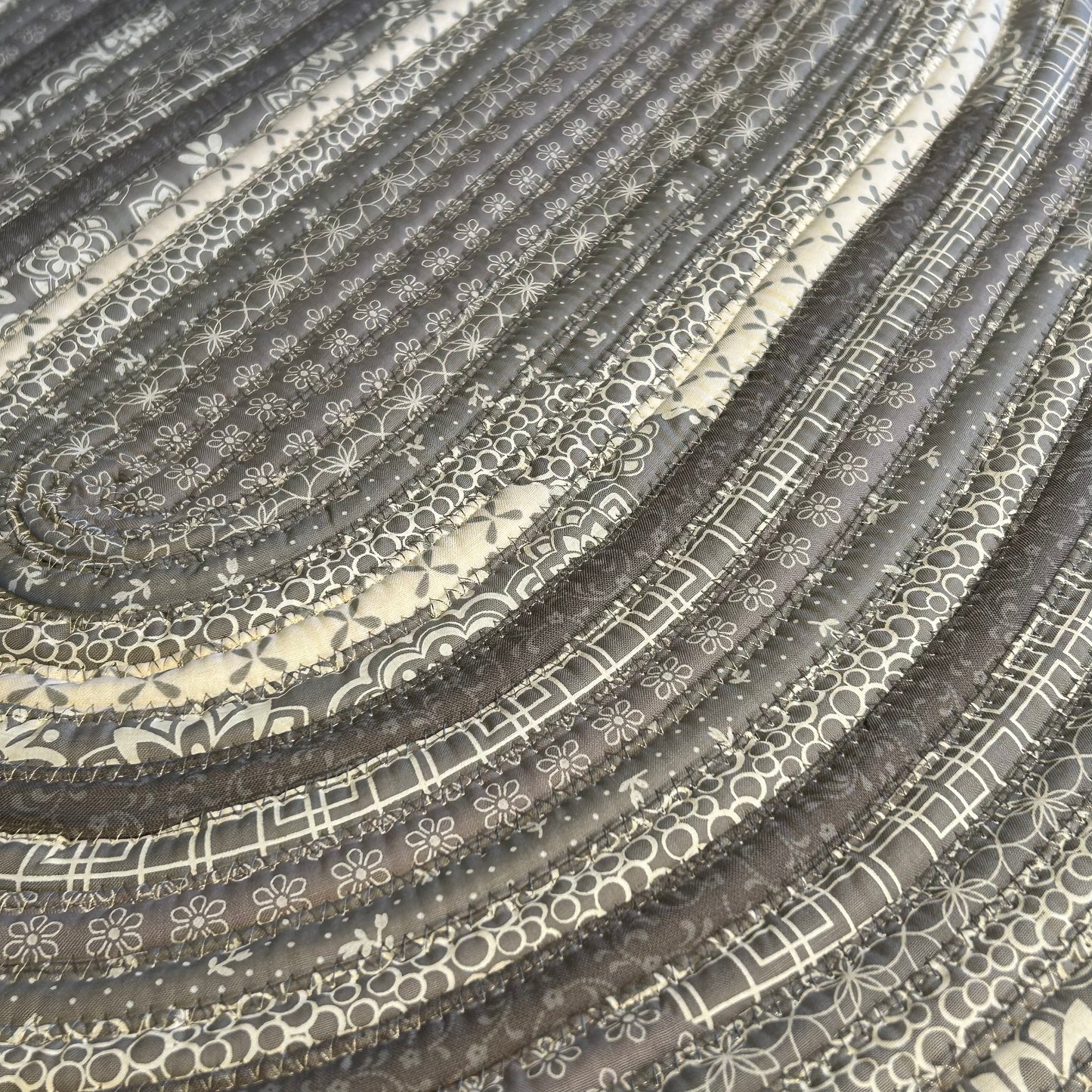 Grey Cotton Jelly Roll Rug