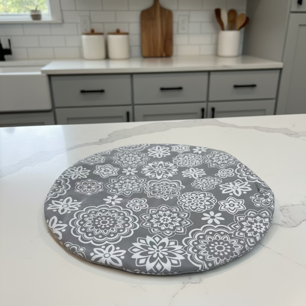 Grey Mandala Potato or Tortilla Bag