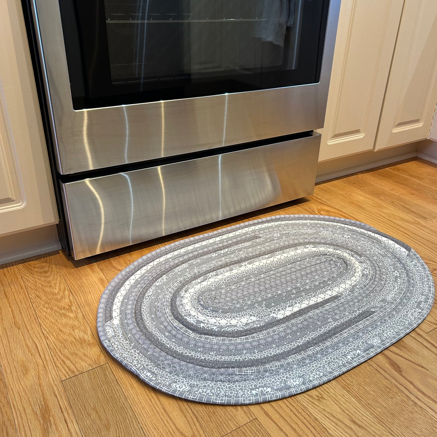 Grey Cotton Jelly Roll Rug