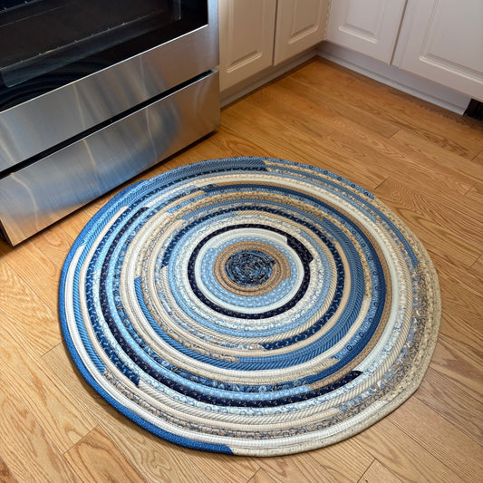 Handmade Farmhouse Cotton Rug – 37.5 Inch Washable Anti-Fatigue Rug