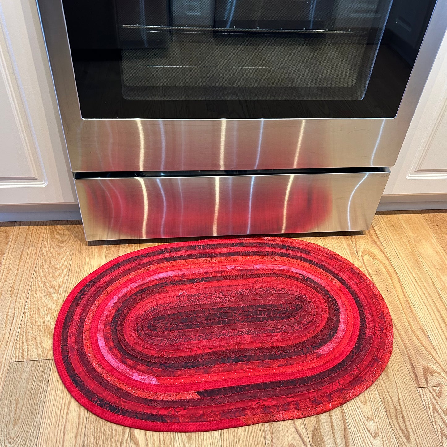 Deep Red Jelly Roll Rug