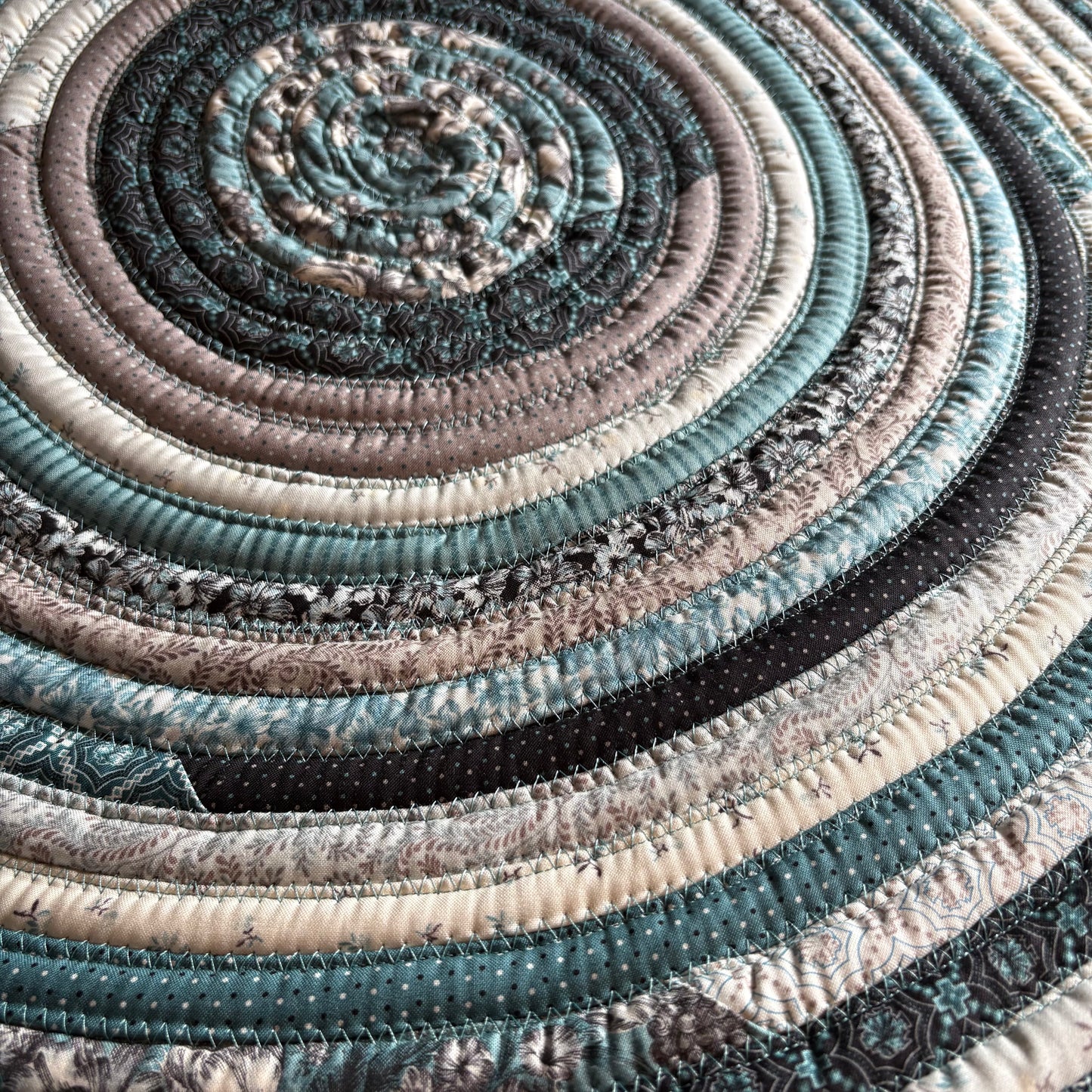Green Jelly Roll Rug – 32 Inch Round Handmade Cotton Farmhouse Rug | Washable Kitchen & Home Accent Rug