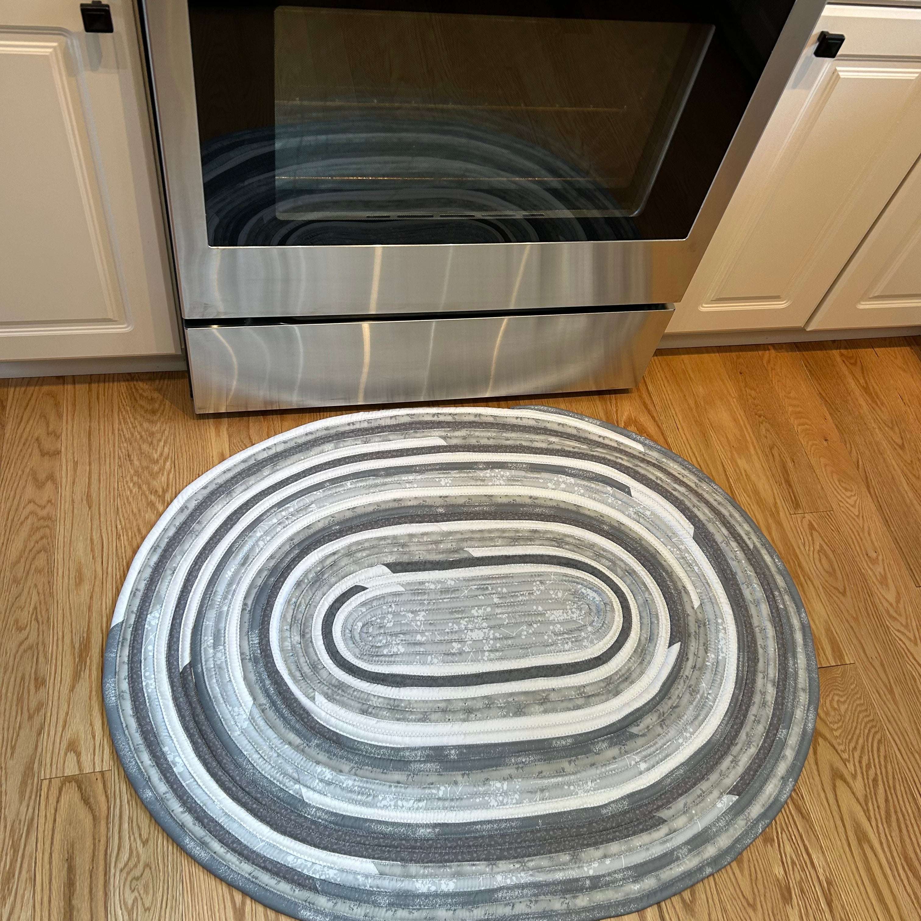 Handmade Kitchen Rug Cotton Christmas Rug in Grey and White – Home ...