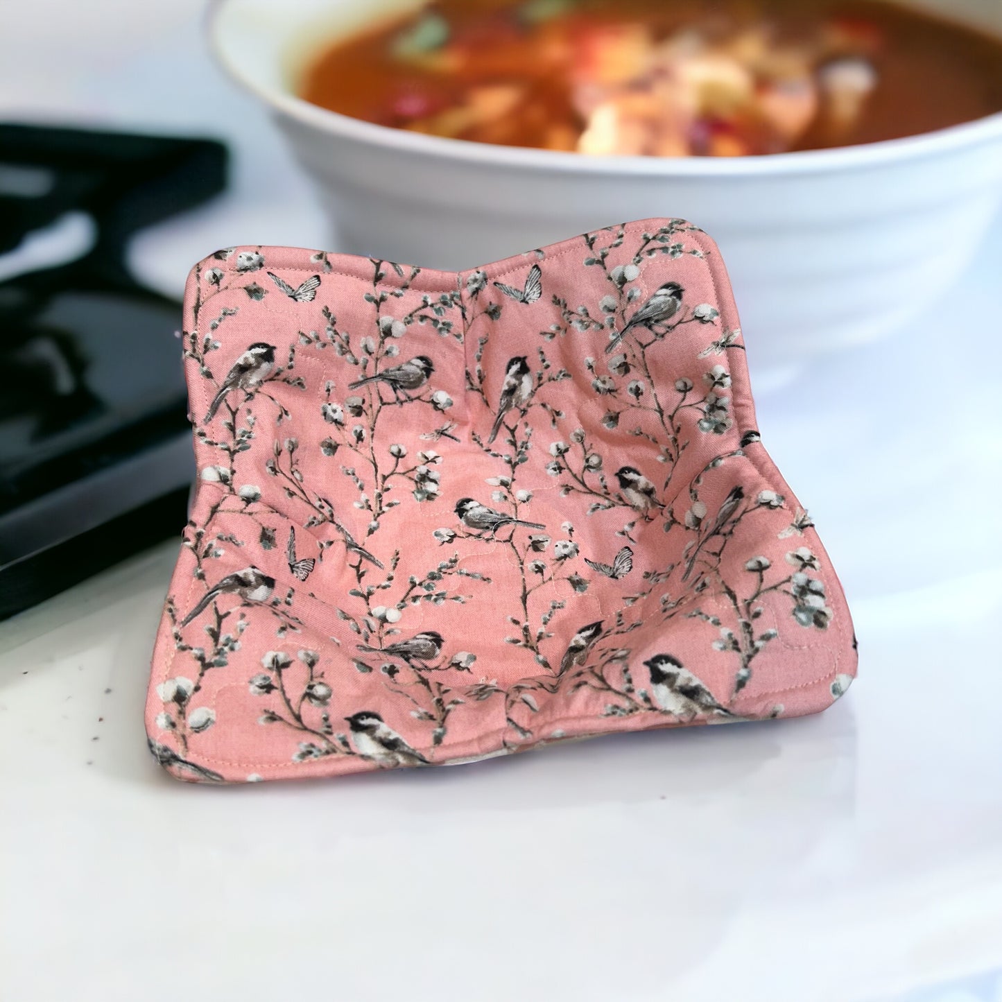 Soup Bowl Cozy Reversible Pink Soup Bowl Hug For Hot Bowl Microwave Soup Bowl Cozy