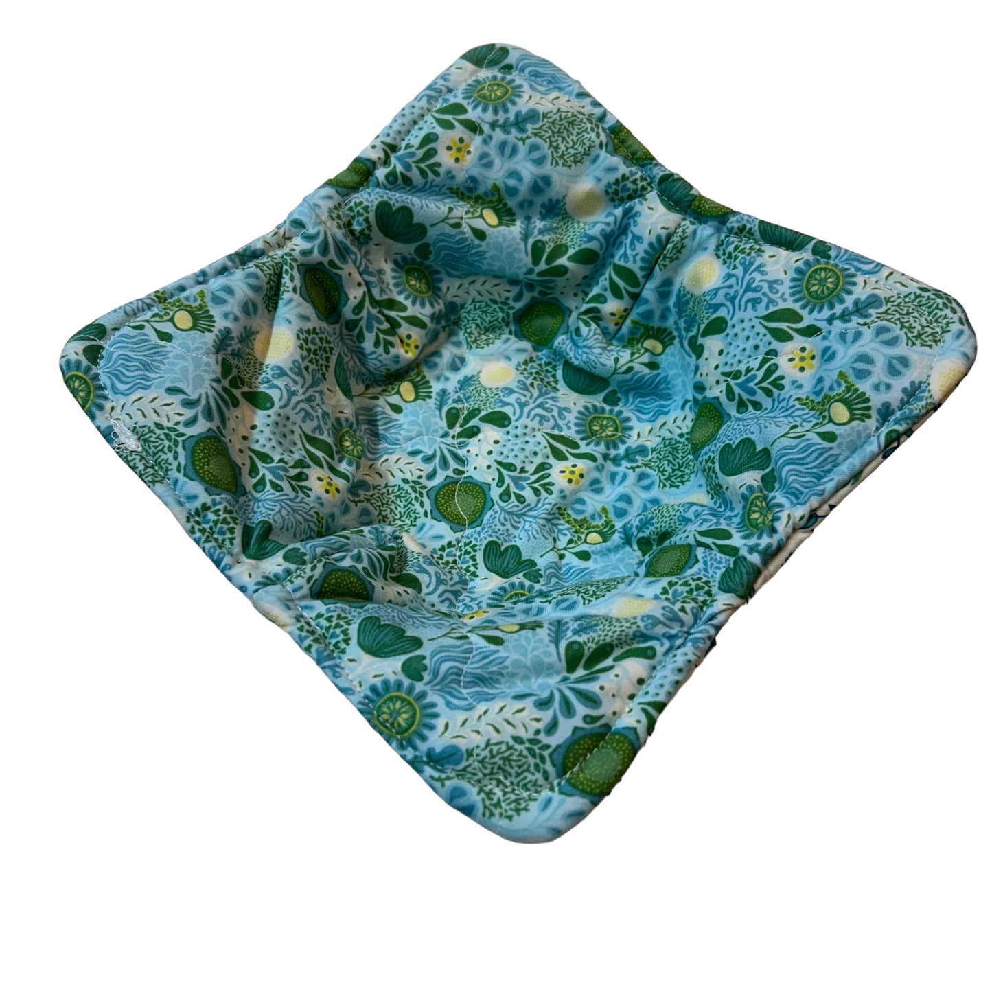 Handmade Soup Bowl Cozy with Fancy Rooster Cotton Fabric. Reversible Microwave Cozy made with cotton fabric and thread. Ships from Canada.