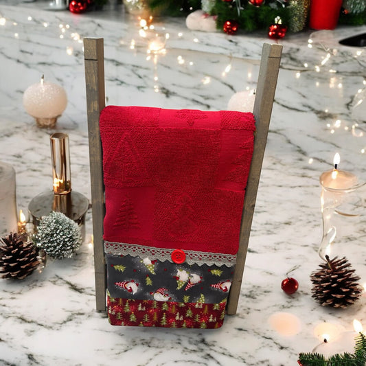Gnome Christmas Tea Towel
