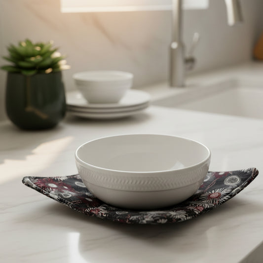 Black & Red Soup Bowl Cozy