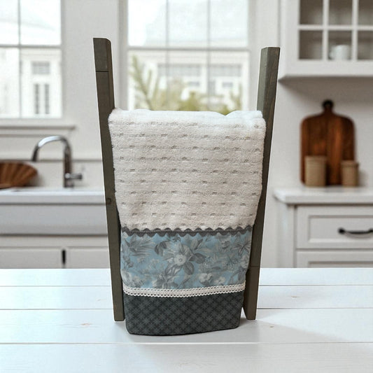 Blue Floral Farmhouse Dish Towel