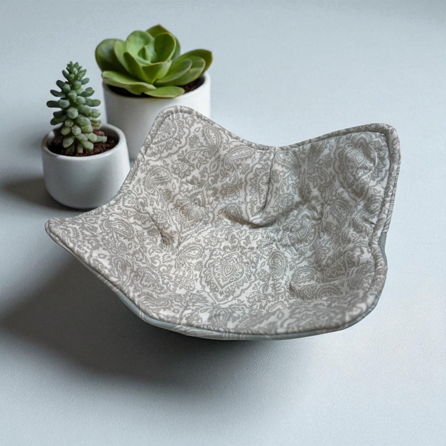 Blue and Grey Soup Bowl Cozy