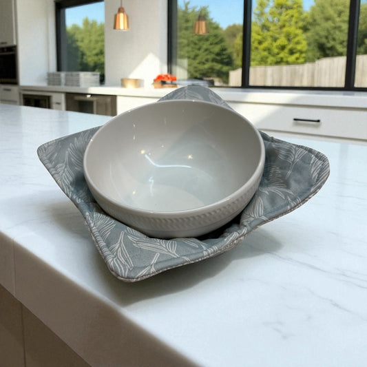 Blue and Grey Soup Bowl Cozy