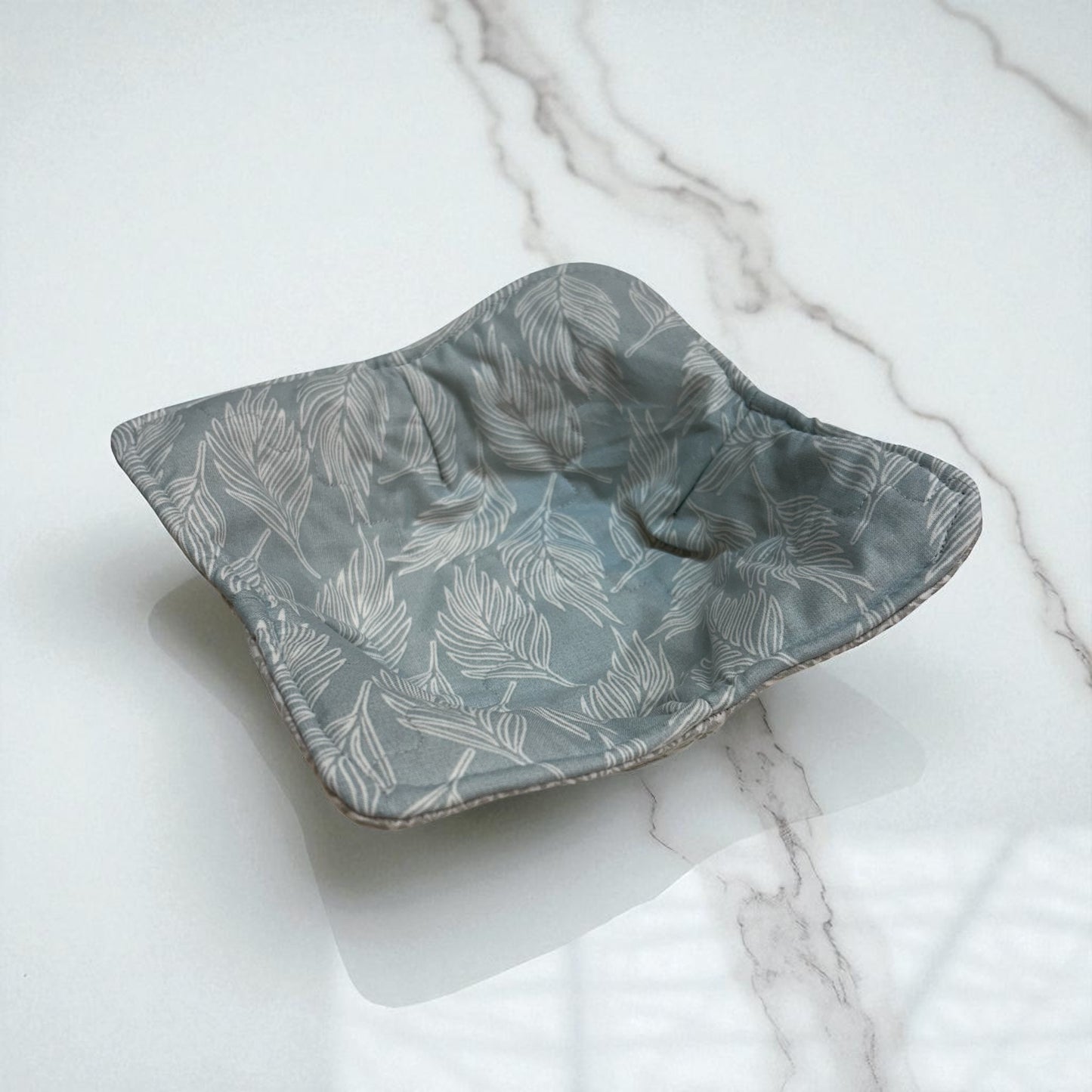 Blue and Grey Soup Bowl Cozy