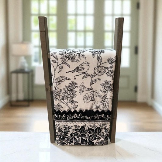 White and Black Tea Towel
