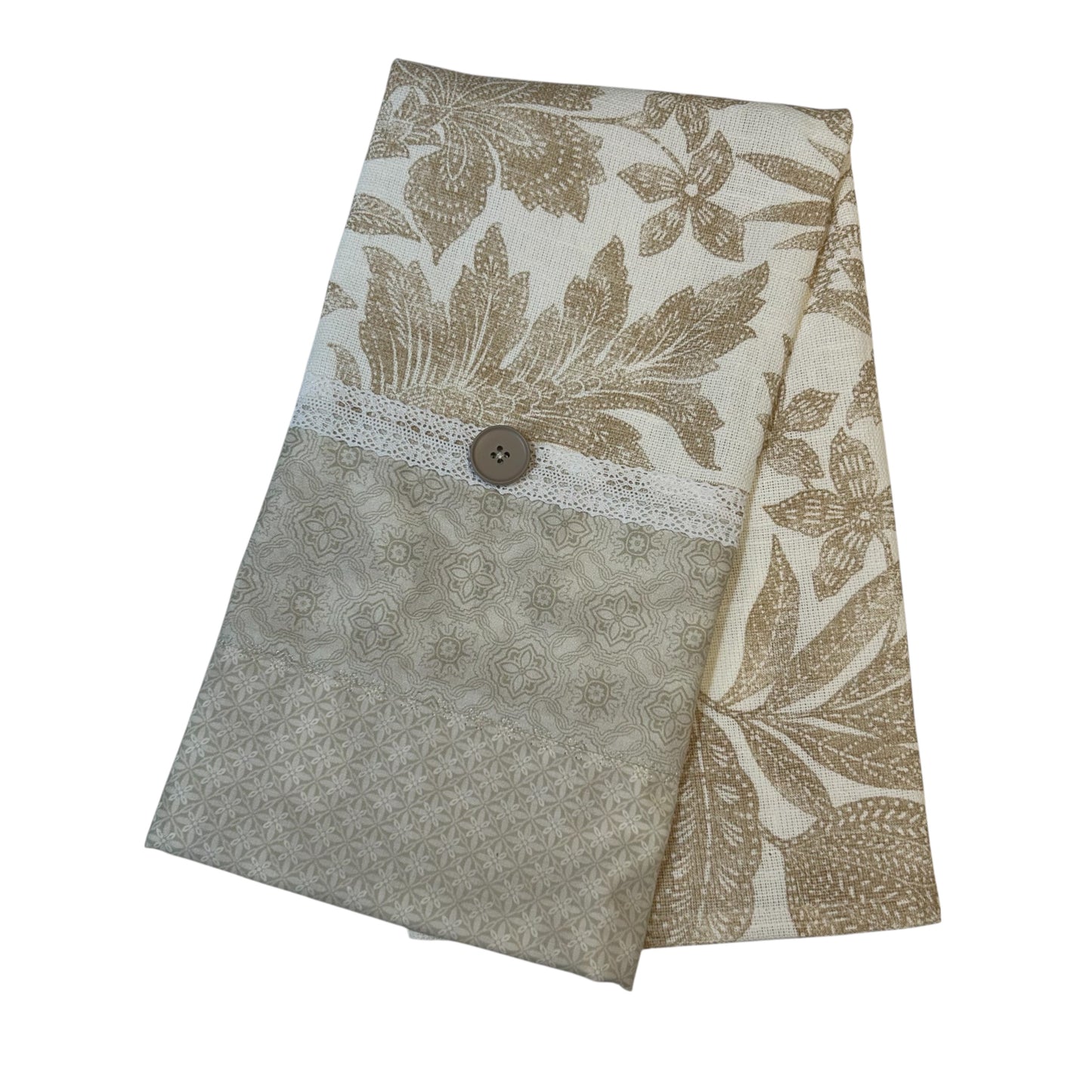 Taupe Leaf Dish Towel