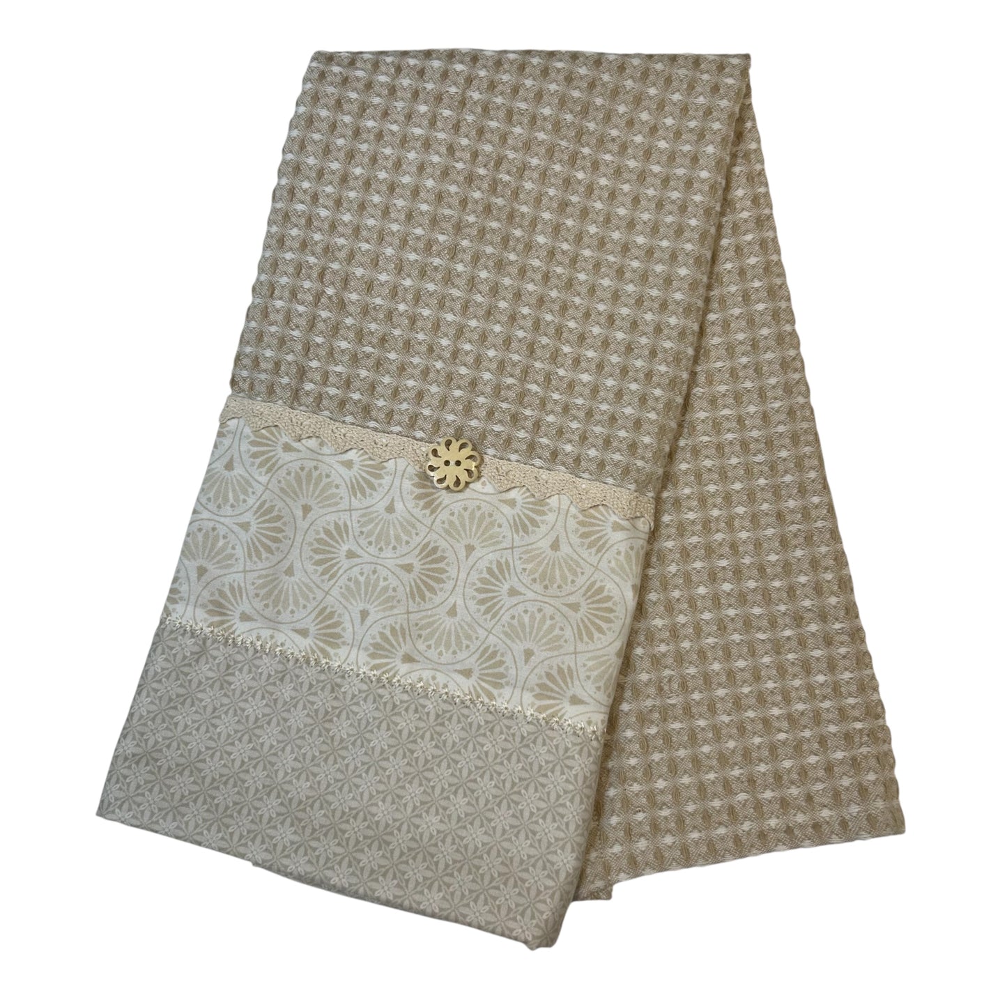 Cream Floral Dish Towel