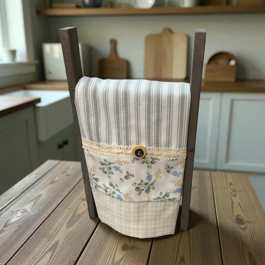 Green and Blue Floral Dish Towel