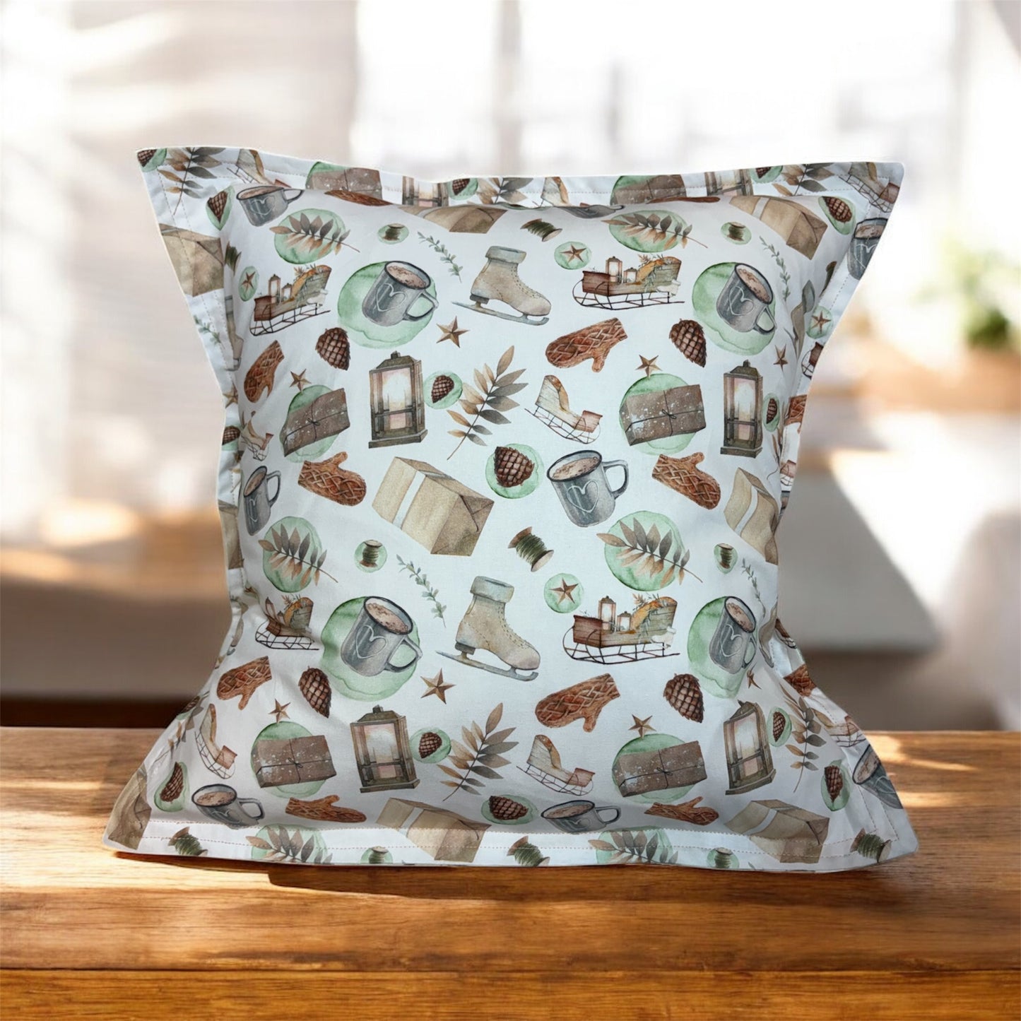 Christmas Skates Pillow Sham