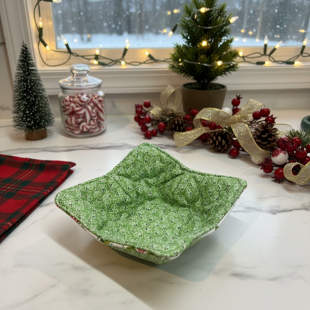 Christmas Soup Bowl Hugger, Soup Cozy, Microwave Soup Hugger