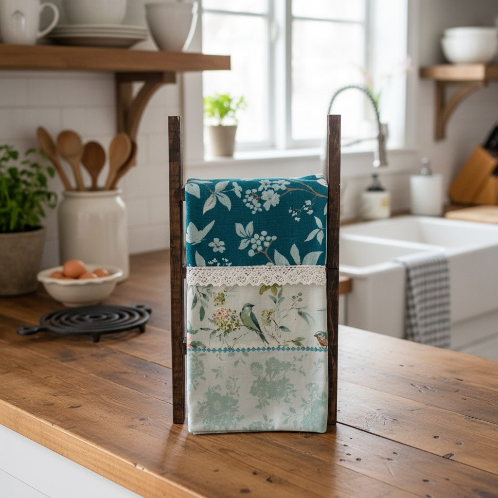 Charming Teal Dish Towel