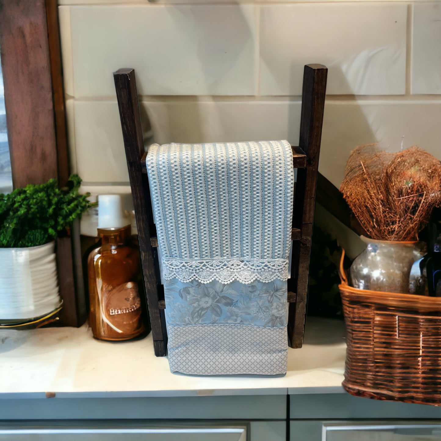 Blue and White Modern Farmhouse Kitchen Dish Towel