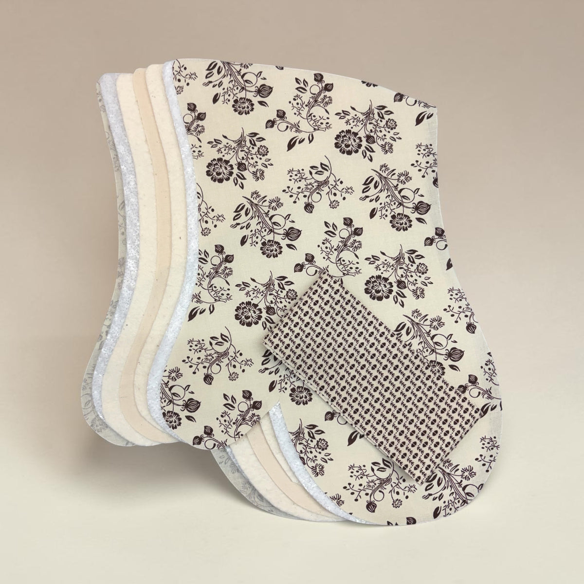Brown Flower Oven Mitt Sewing Kit