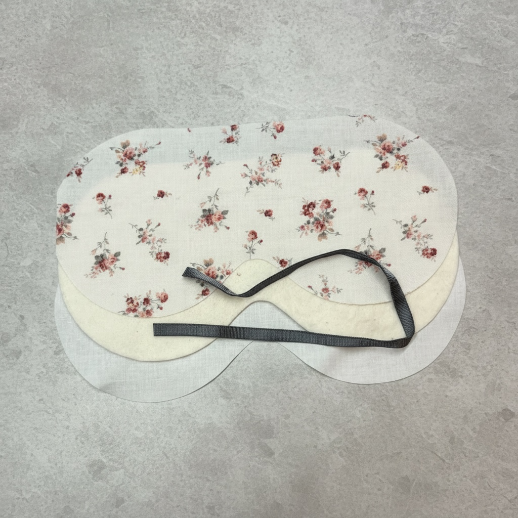 DIY Sleep Eye Mask Sewing Kit | Cotton Sleep Mask Craft Kit | Pretty Little Flowers