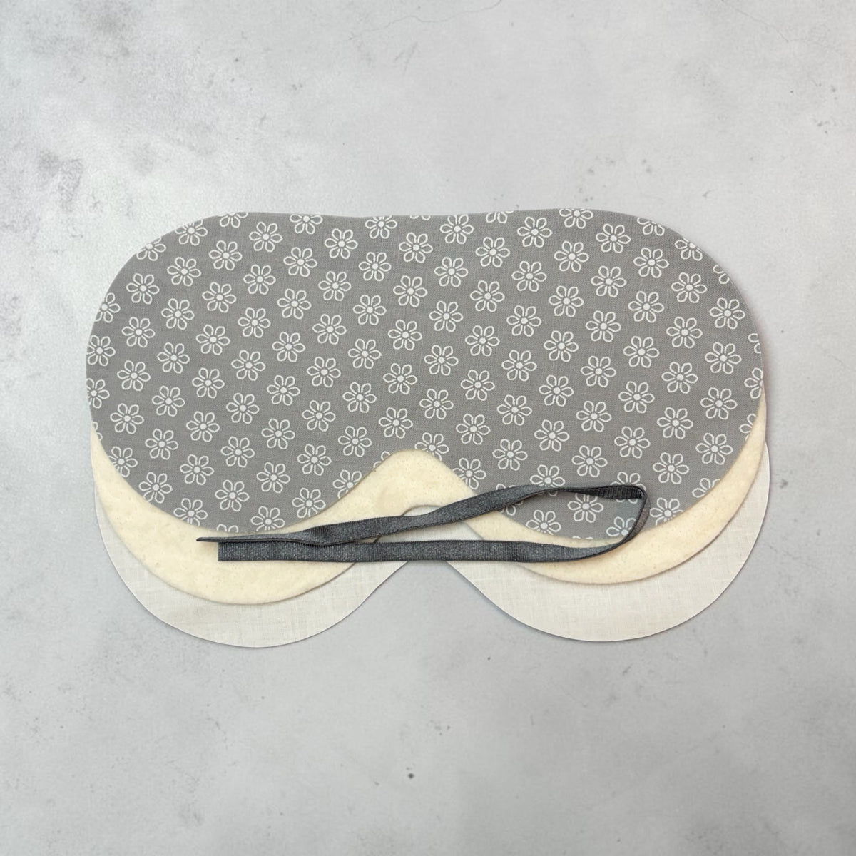 DIY Sleep Eye Mask Sewing Kit | Cotton Sleep Mask Craft Kit | Grey Daisy's