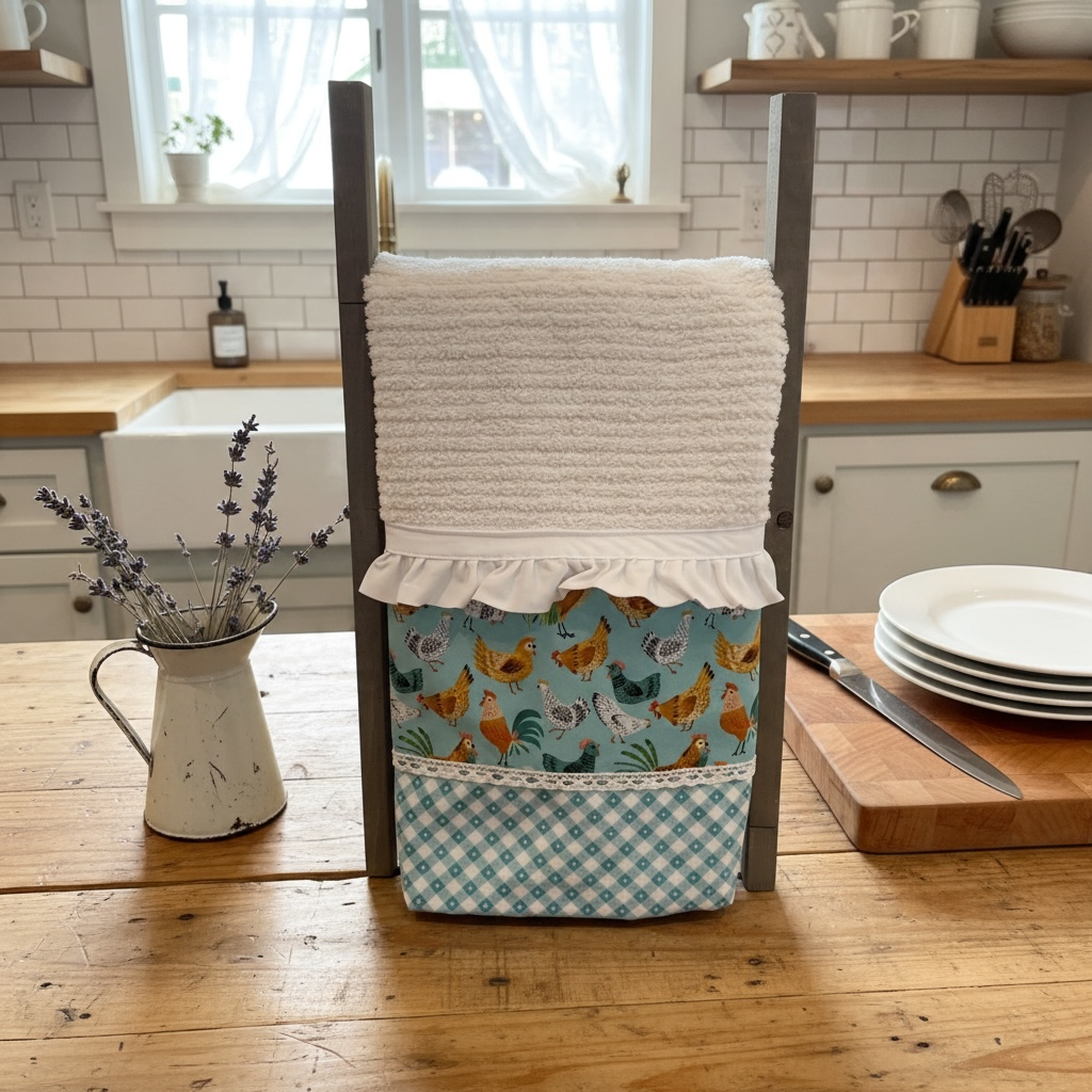 Tea Towel - Chickens and Ruffles