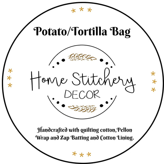 Grey Mandala Potato or Tortilla Bag