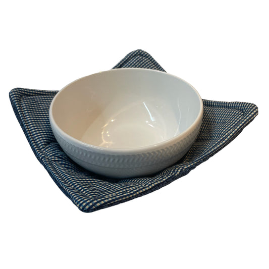 Soup Bowl Cozy Blue Reversible Microwave Soup Cozy