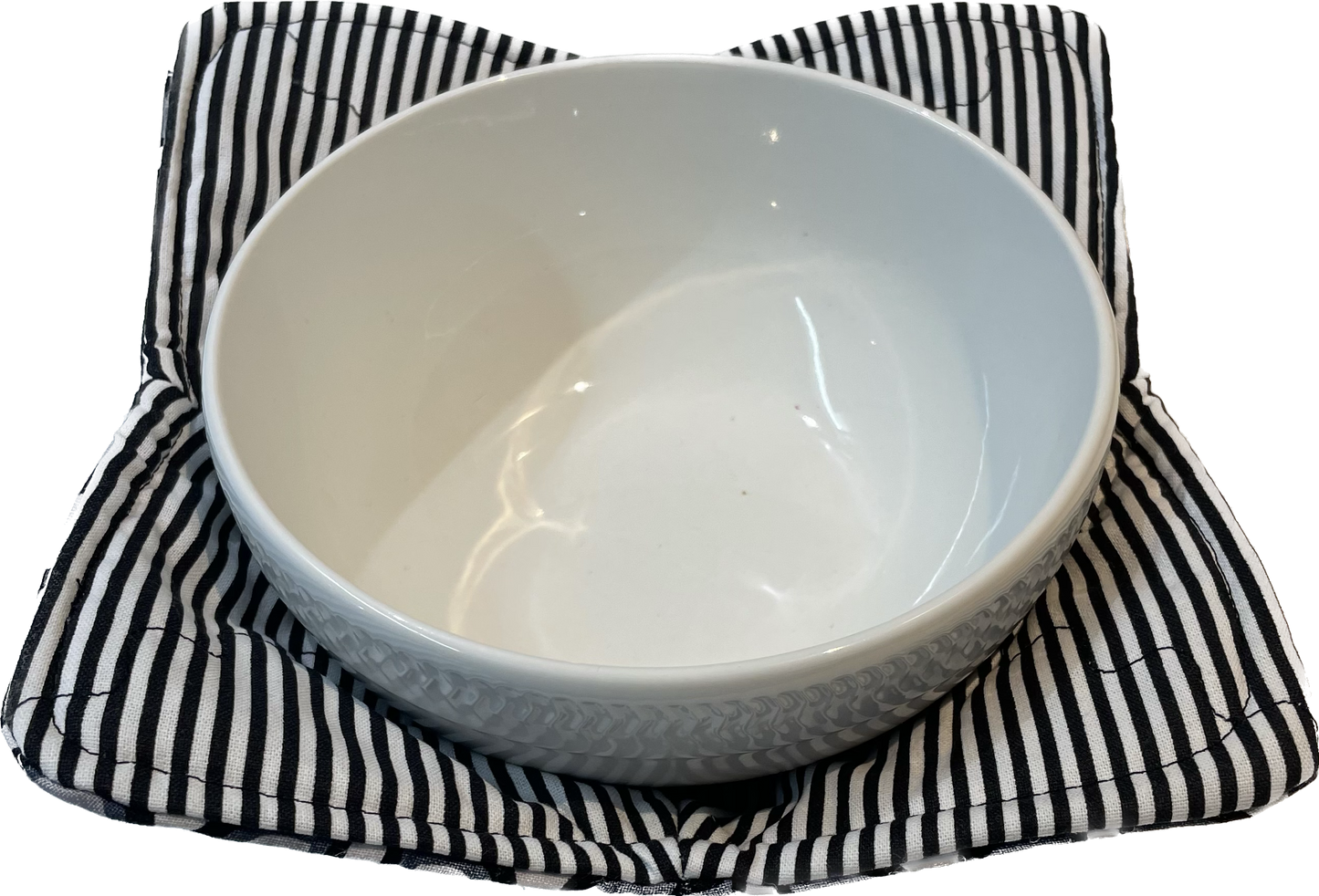 Soup Bowl Cozy Black and White Reversible Hot Soup Bowl Hug For Microwave Soup Bowl Cozy