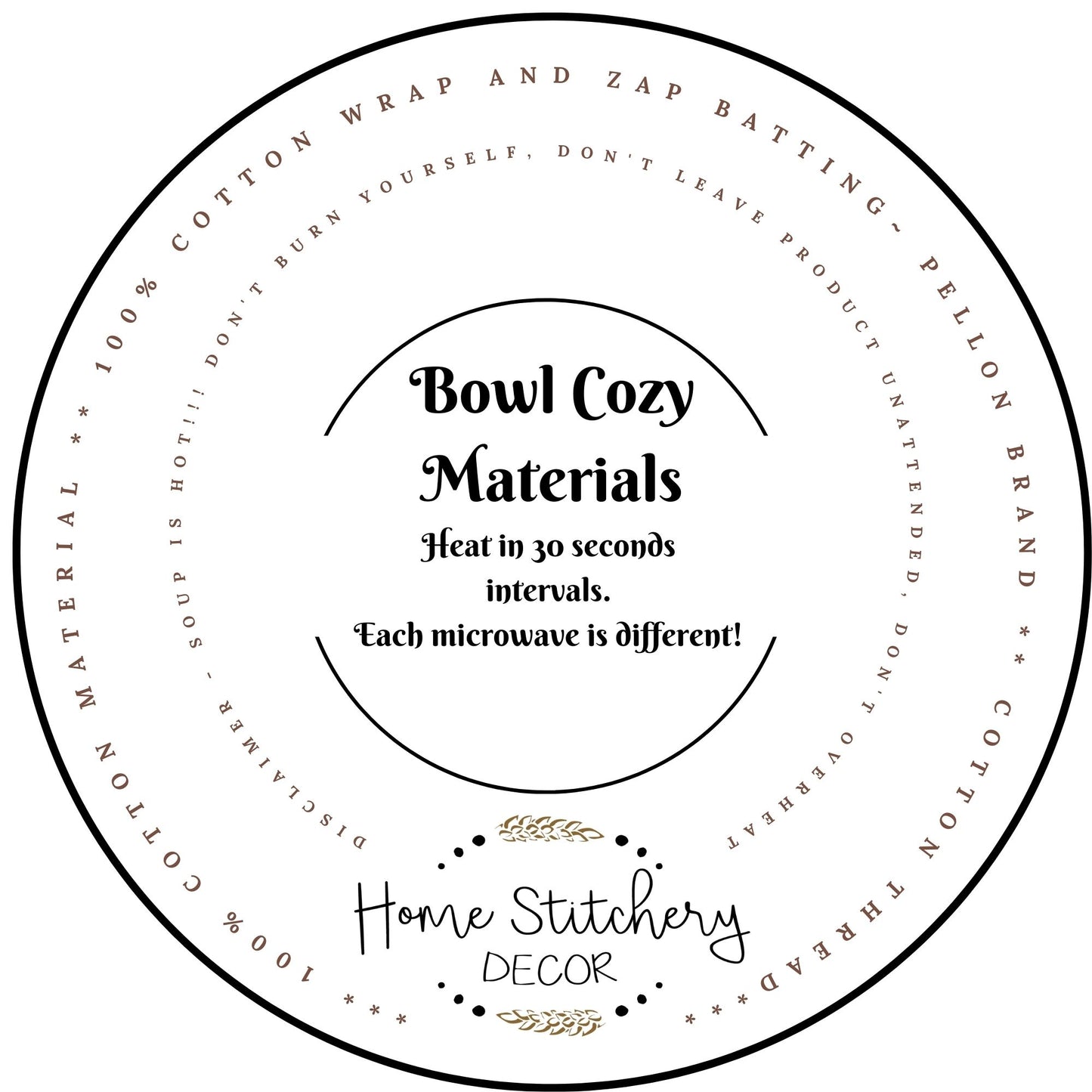 Blue and Cream Reversible Microwave Soup Bowl Cozy | Soup Bowl Hugger