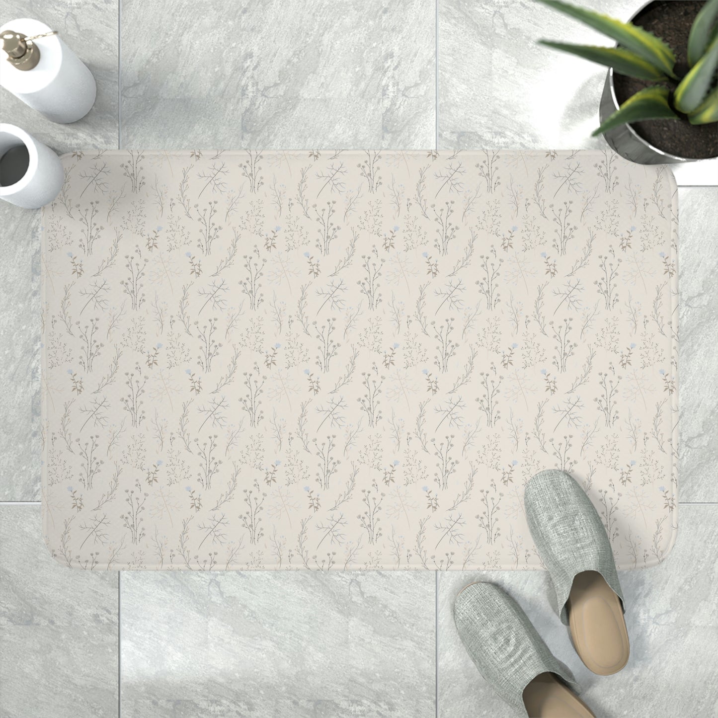 Floral Print Memory Foam Bathmat | 2 Sizes Available