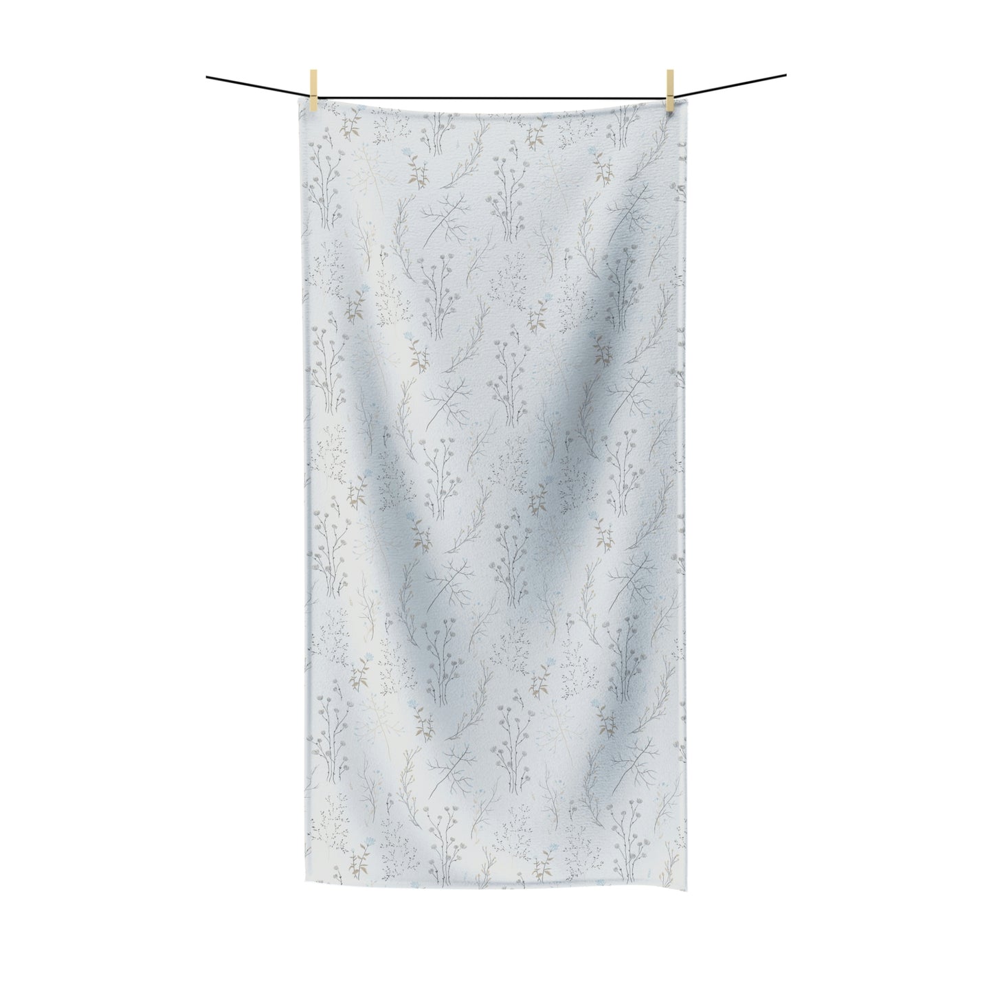 Grey Floral Bath Towel | 2 Sizes Available