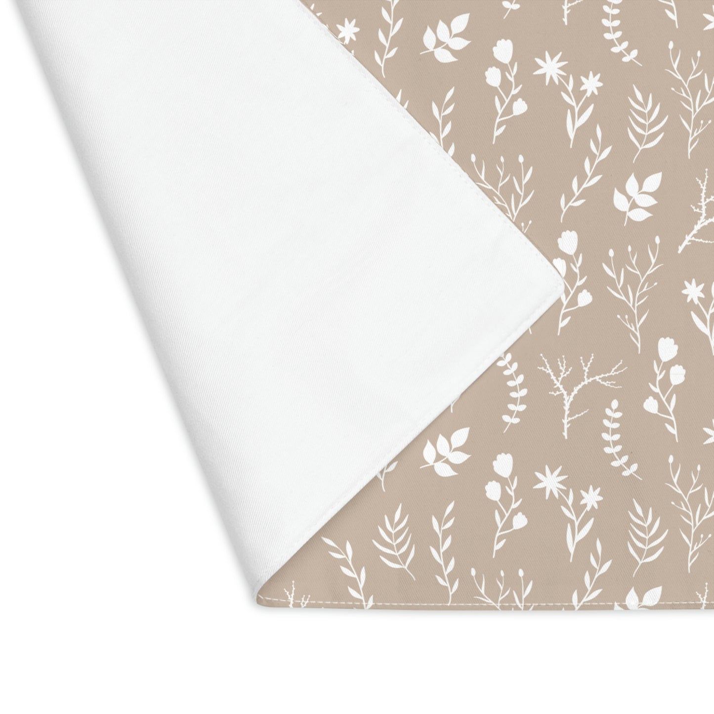 White and Light Taupe Placemat