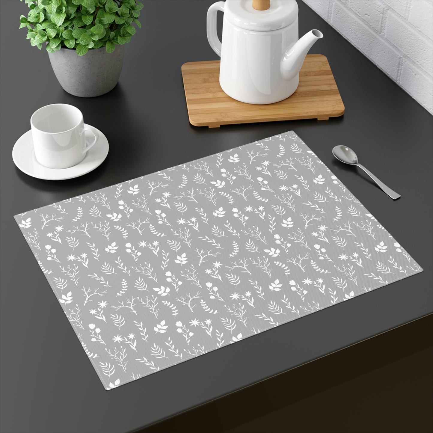 White and Grey Modern Farmhouse Placemat