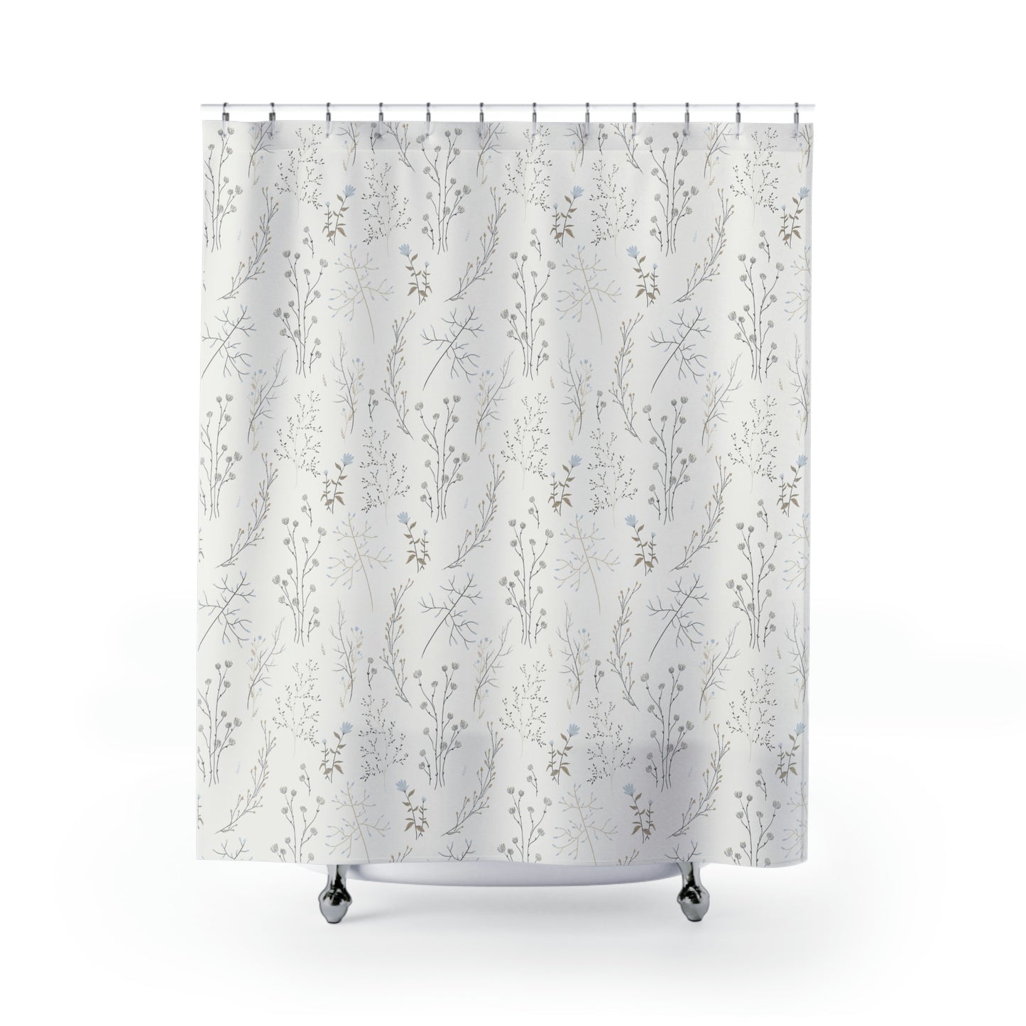 Floral Print Shower Curtain